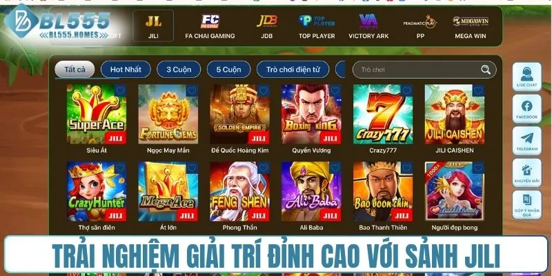 Trải nghiệm giải trí đỉnh cao với sảnh Jili